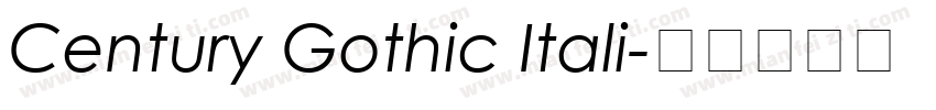 Century Gothic Itali字体转换